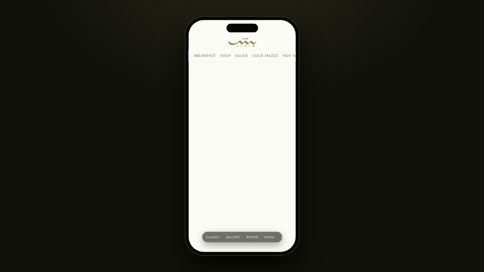 BESH QR Menu